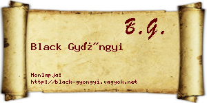 Black Gyöngyi névjegykártya